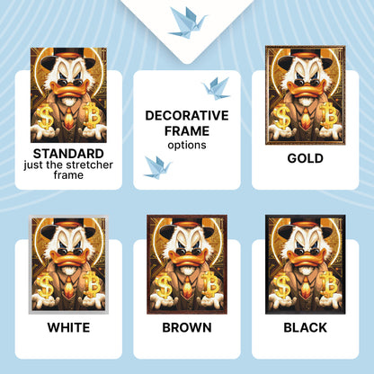 Paint by Numbers on a 40*50 cm Frame Uncle Scrooge with Metallic Paints (gold) LW 3320