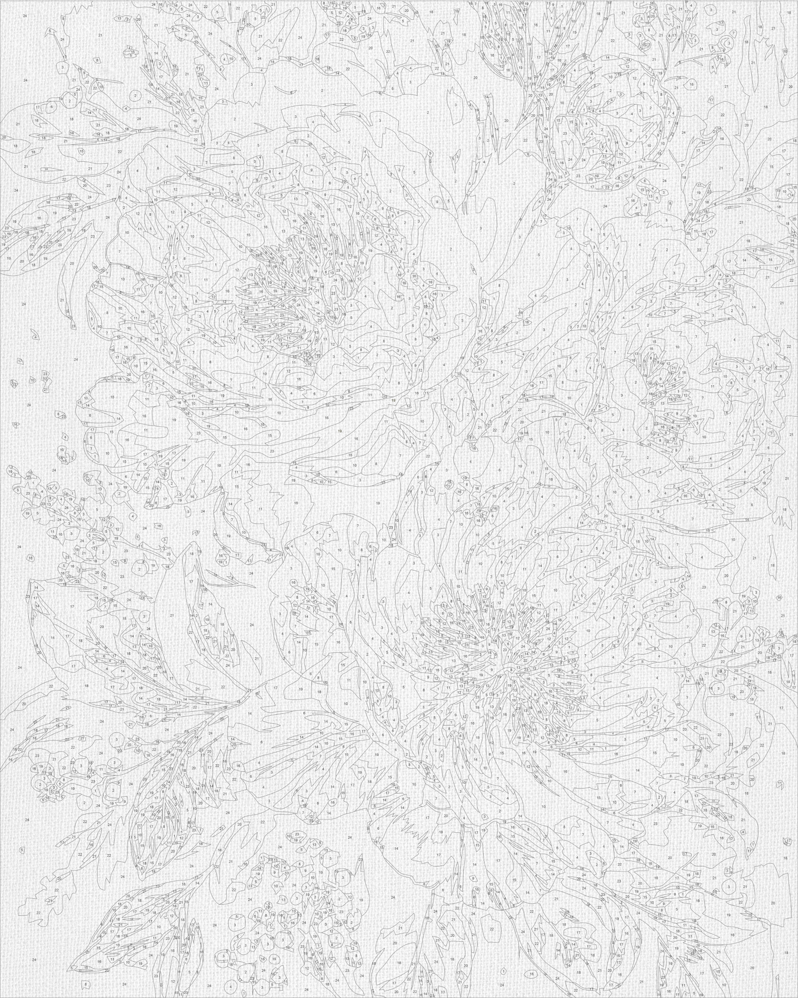 Maľovanie podľa čísel na ráme 40*50 cm - Nežné pivónie - Kvety s metalickými farbami - LW 3327-01