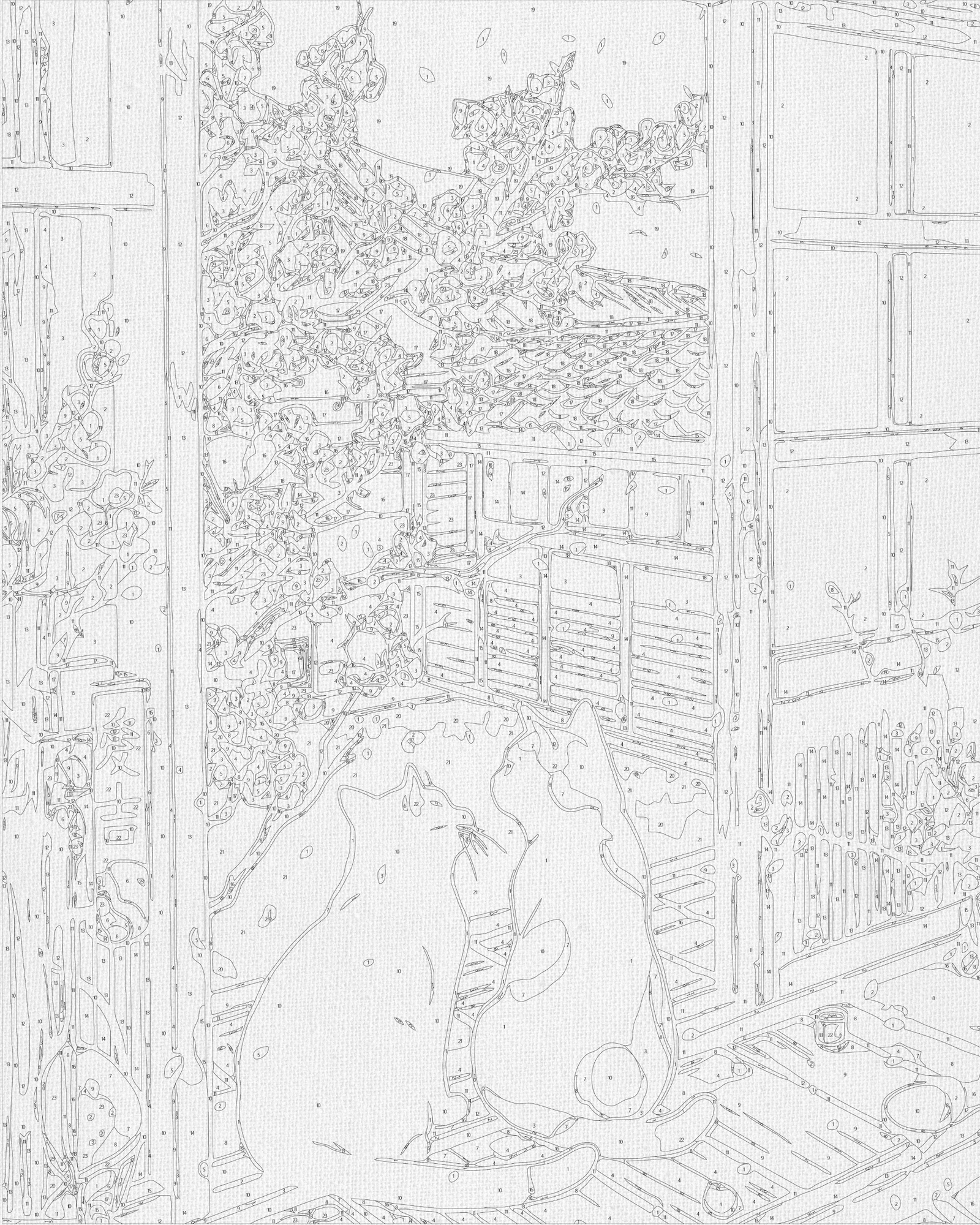 Paint by Numbers on a 40*50 cm frame – Animals. Cats by Sakura LW 3404