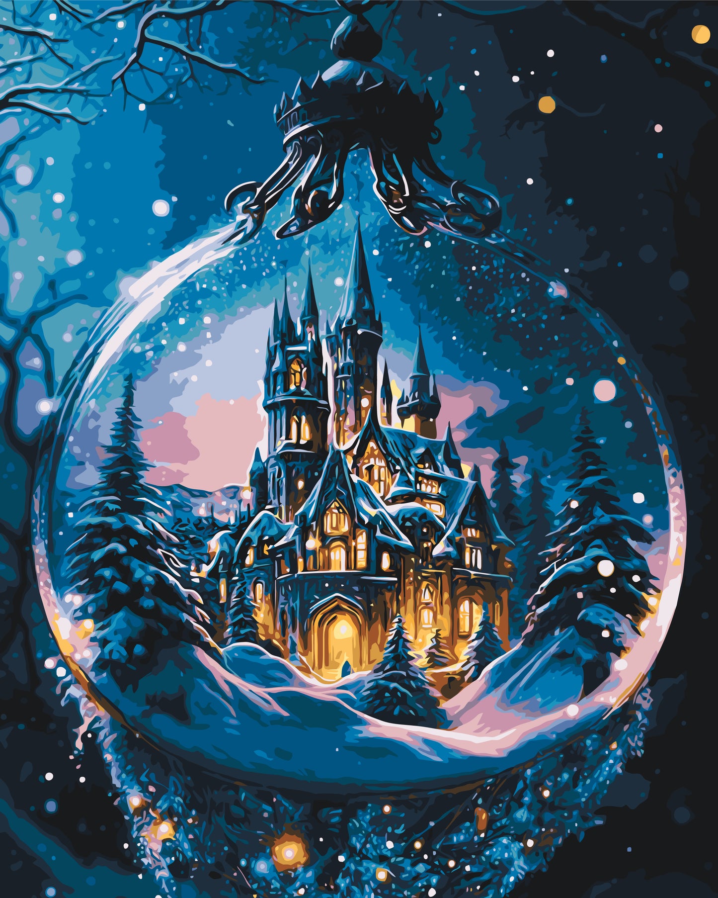 Paint by Numbers on canvas 40*50 cm Christmas - New Year's Palace LW 3418