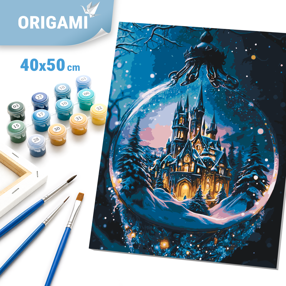 Paint by Numbers on canvas 40*50 cm Christmas - New Year's Palace LW 3418