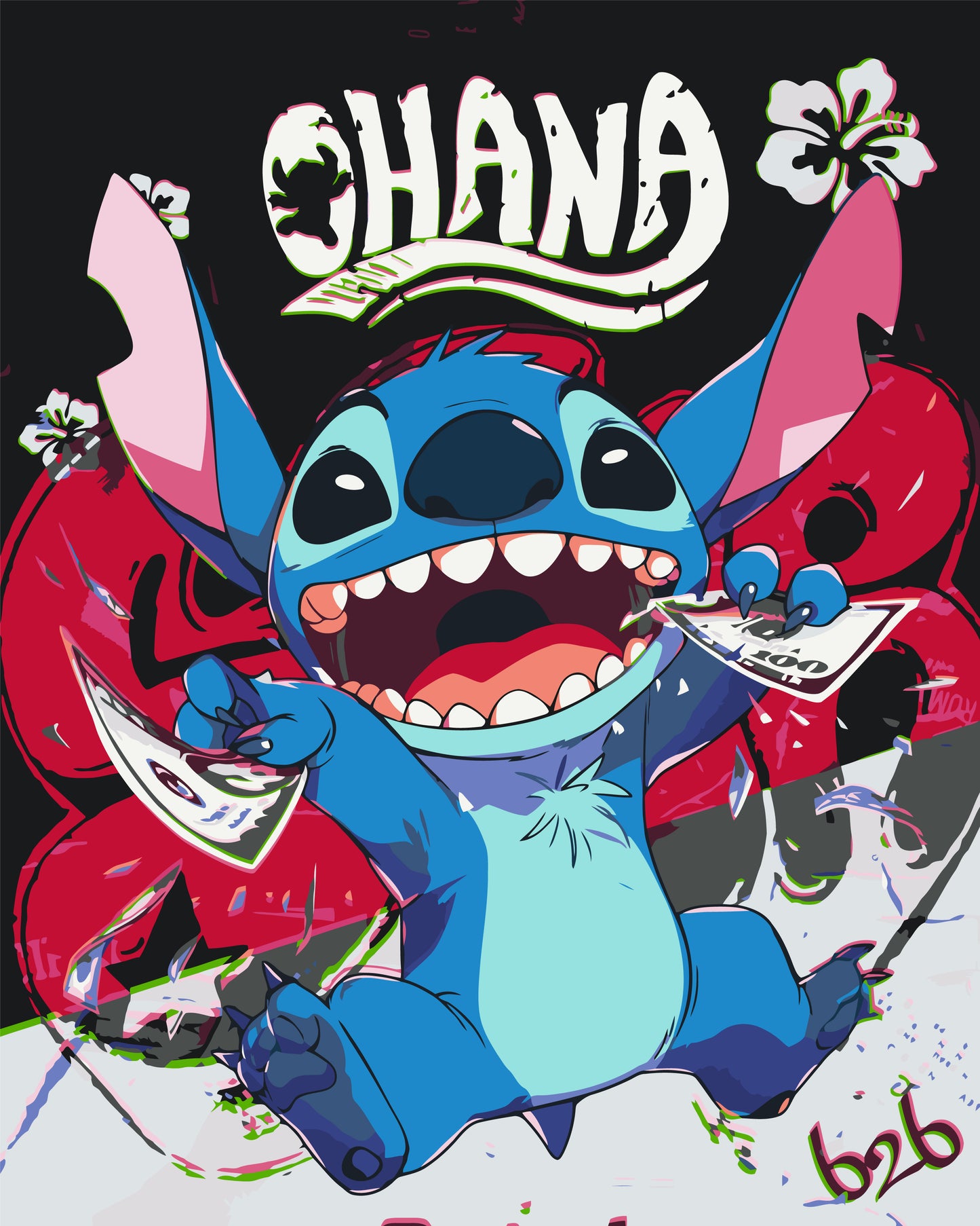Paint by numbers on a 40*50 cm frame – Movie heroes. Lilo and Stitch LW 3424