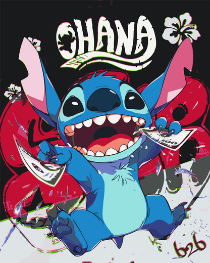 Paint by numbers on a 40*50 cm frame – Movie heroes. Lilo and Stitch LW 3424