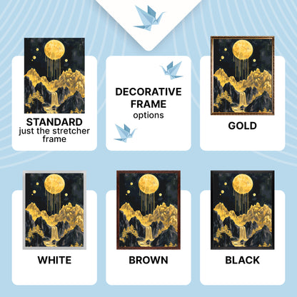 Paint by Numbers on a 40×50 cm Frame – Golden Evening with Metallic Paints – Landscape – LW 3427