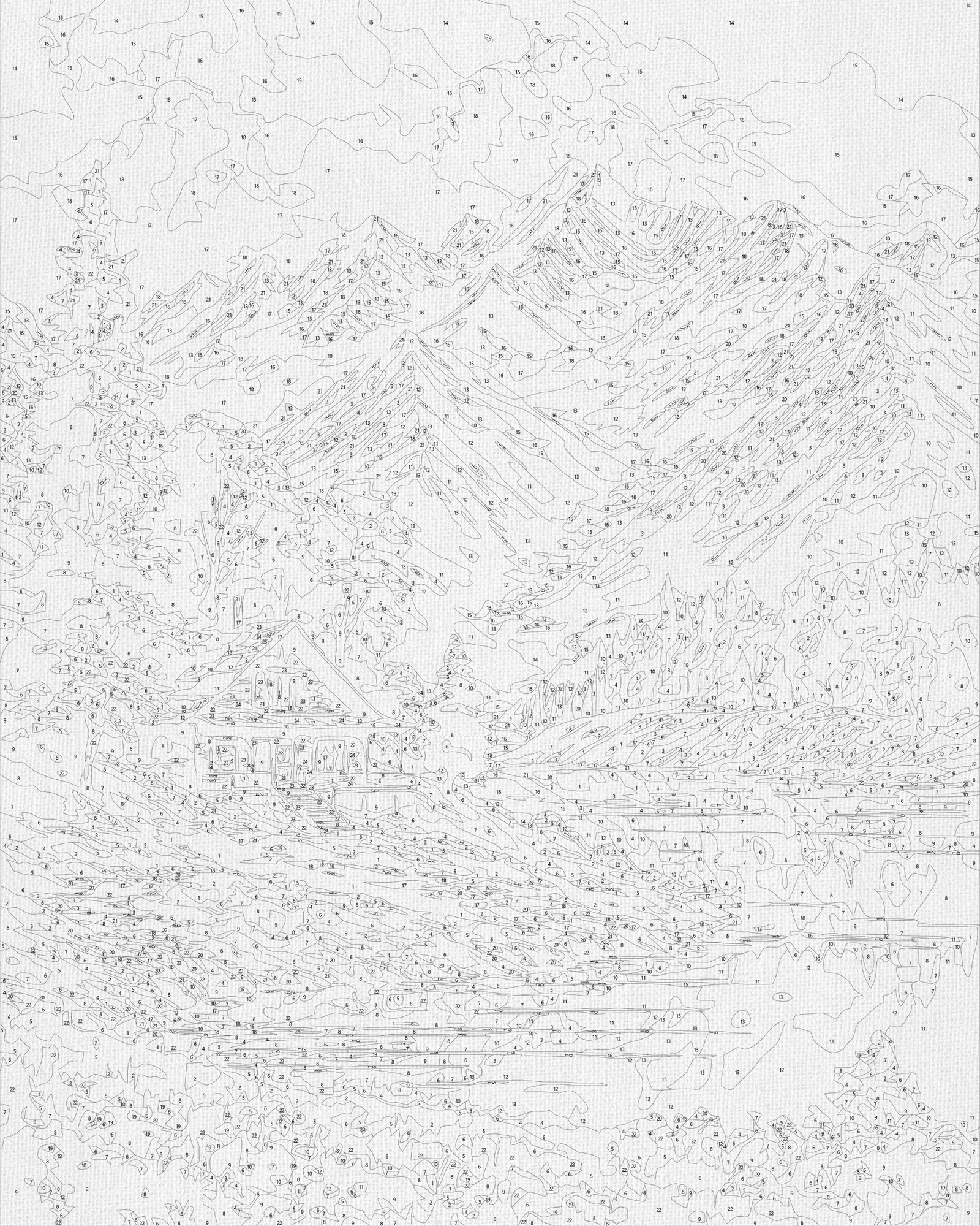 Paint by Numbers on a 40*50 cm frame landscape – Mountain LW 3437