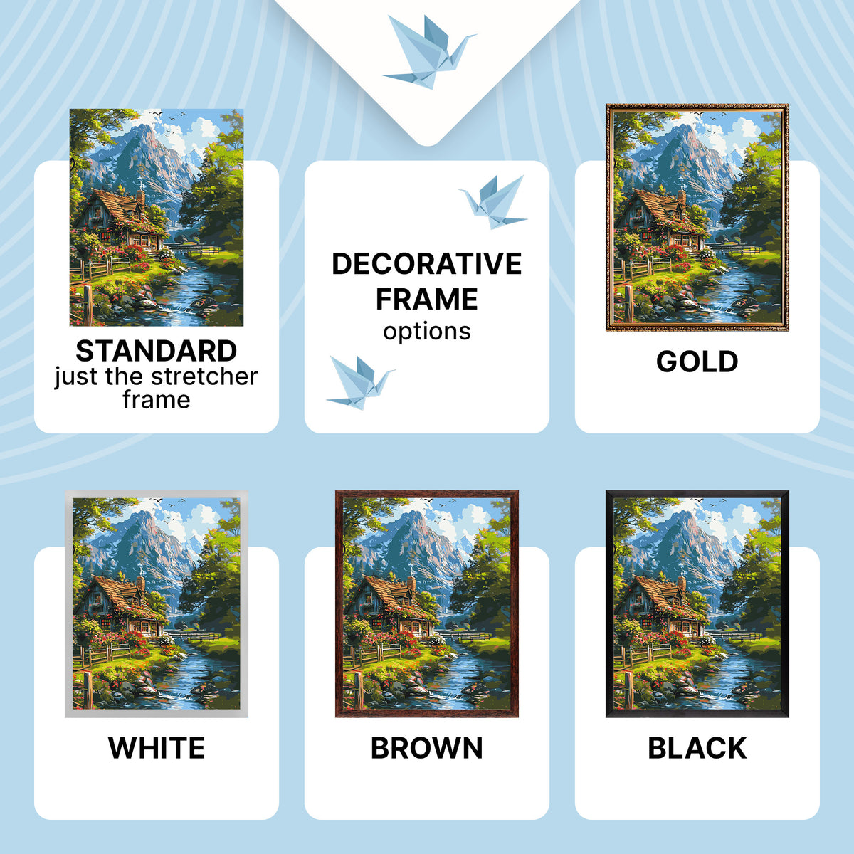 Paint by numbers on frame 40*50 cm landscape – Peaceful mountain life LW 3438