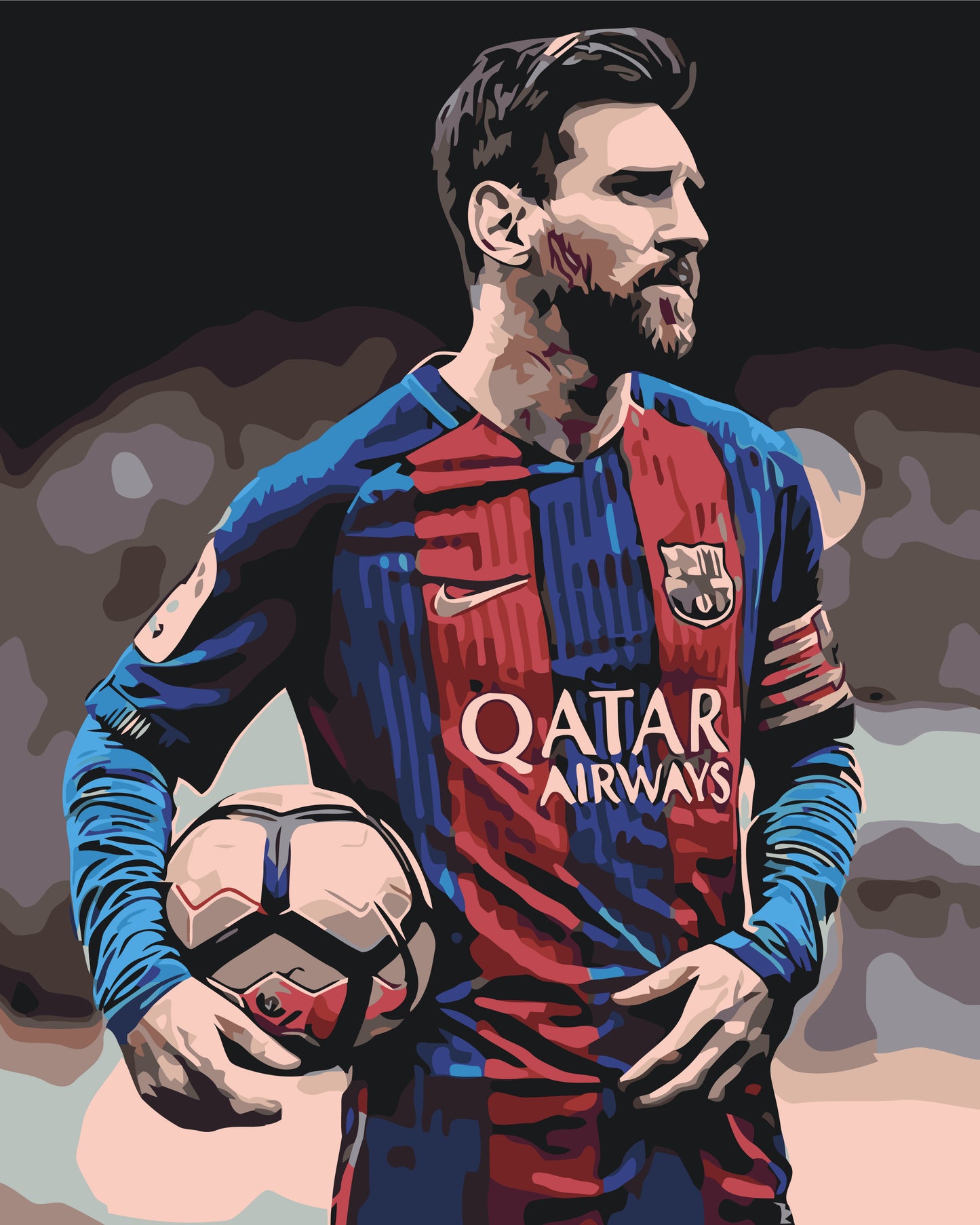Maľovanie podľa čísel na ráme 40*50 cm - Futbalista Lionel Messi - Ľudia - LW 345