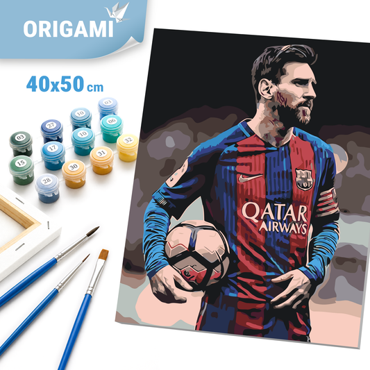 Paint by Numbers on a 40x50 cm frame - Footballer Lionel Messi - People - LW 345