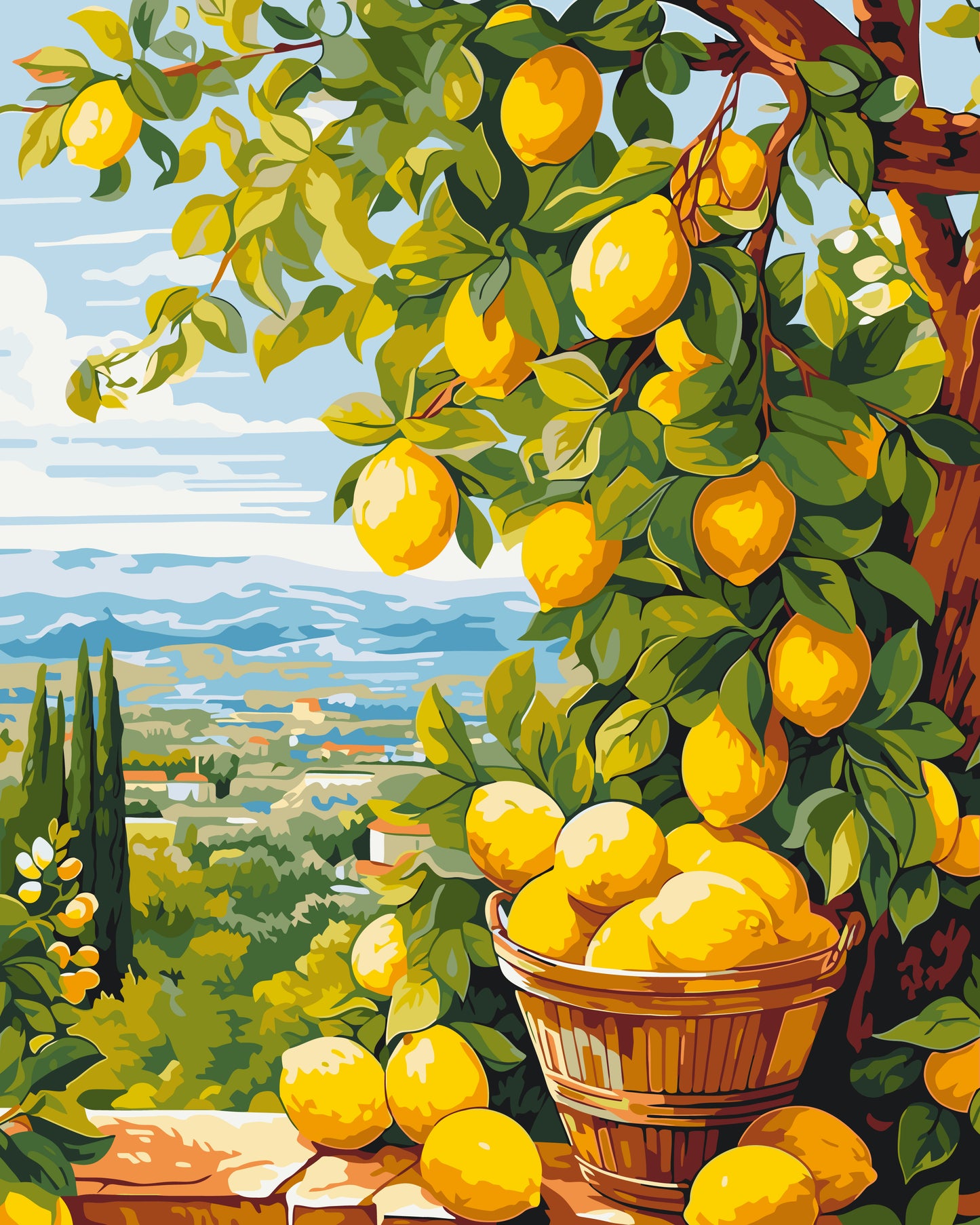 Paint by Numbers on a 40*50 cm frame – . Lemon Tree (citrus) LW 3490