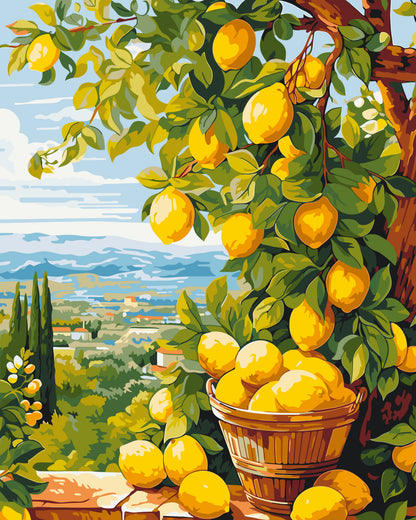 Paint by Numbers on a 40*50 cm frame – . Lemon Tree (citrus) LW 3490