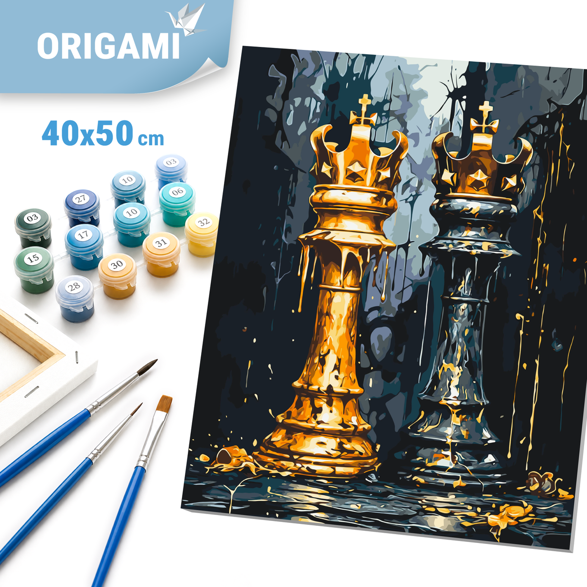 Paint by Numbers on a 40*50 cm frame – Chess: Royal Duel LW 3491
