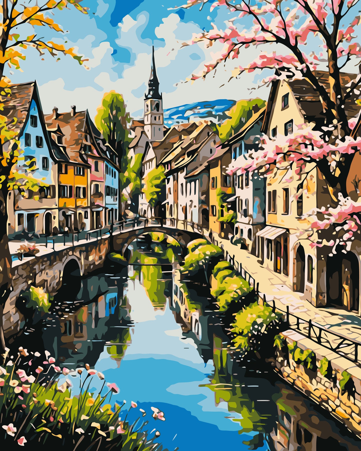Paint by Numbers on a 40*50 cm frame – Streets Leading to Dreams LW 3497