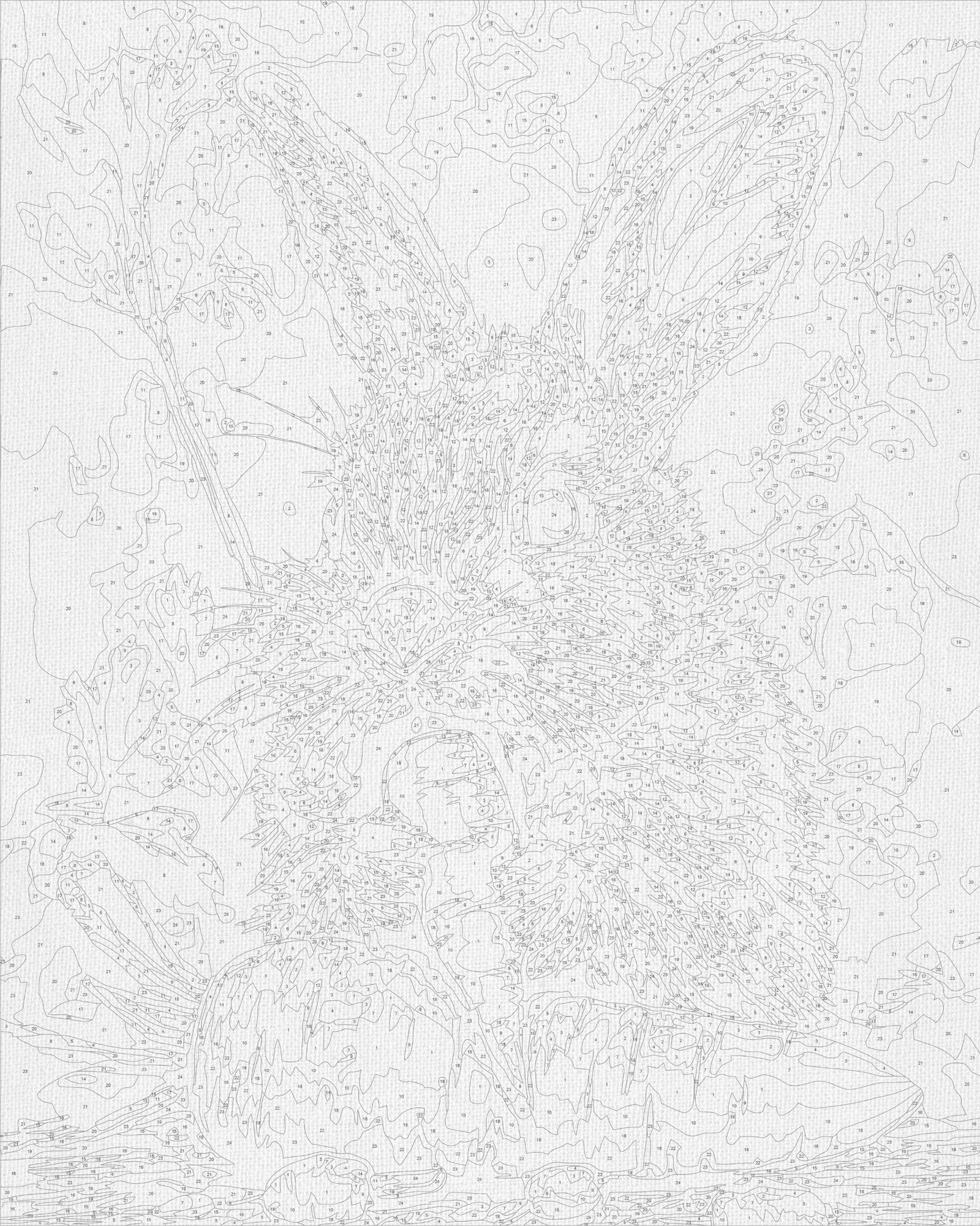 Paint by Numbers on a 40*50 cm frame – Animals. Bunny with carrot LW 3507