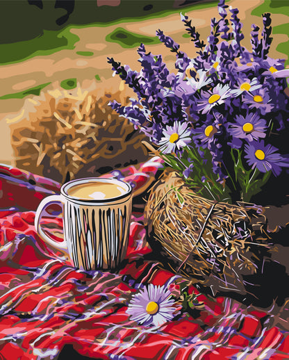 Paint by Numbers on Canvas 40*50 cm – Still life. Lavender Peace LW 3517