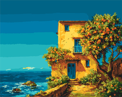 Maľovanie podľa čísel na ráme 40*50 cm - Talianske ráno - Krajinka - LW 3540