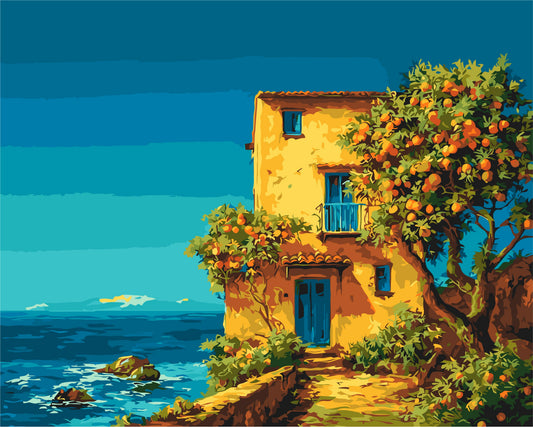 Maľovanie podľa čísel na ráme 40*50 cm - Talianske ráno - Krajinka - LW 3540