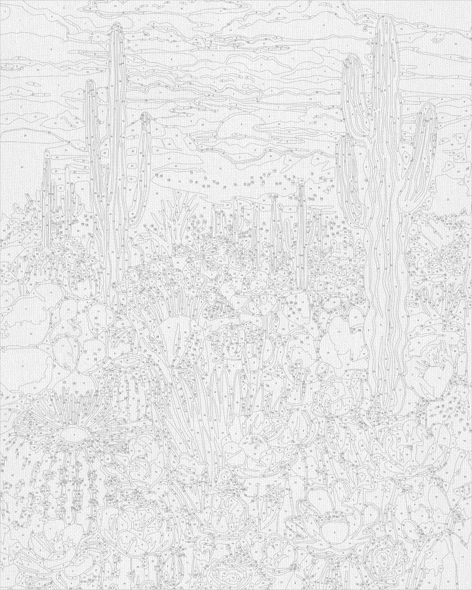 Maľovanie podľa čísel na ráme 40*50 cm - Slnko nad Saharou - Krajinka - LW 3546