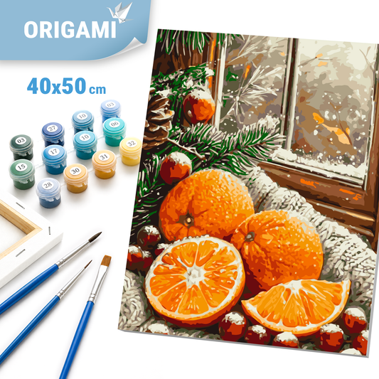 Paint by Numbers on a 40x50 cm frame - Citrus Still Life - Still Life/Winter/Christmas - LW 3548