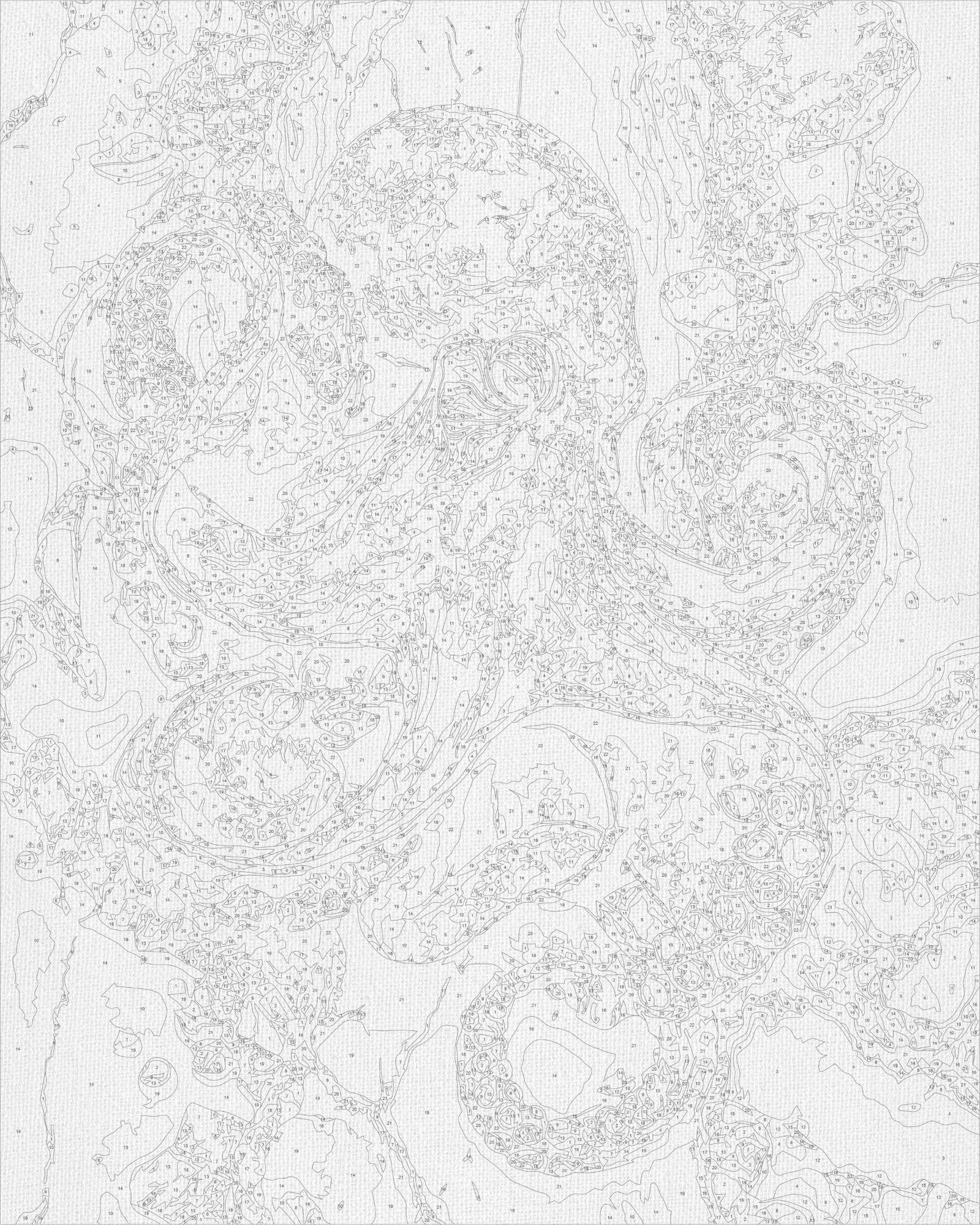 Paint by Numbers on a 40*50 cm frame Octopus with Metallic Paints LW 3556