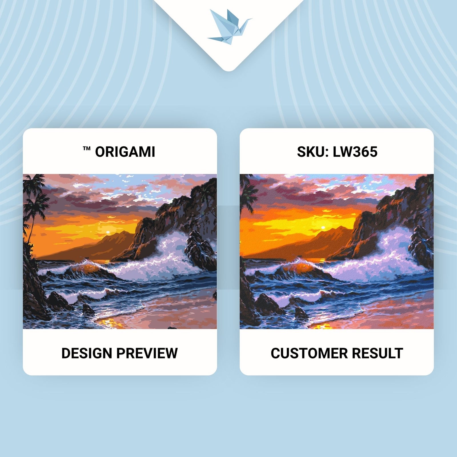 Paint by Numbers on a 40*50 cm frame landscape – Sea at sunset. LW 365