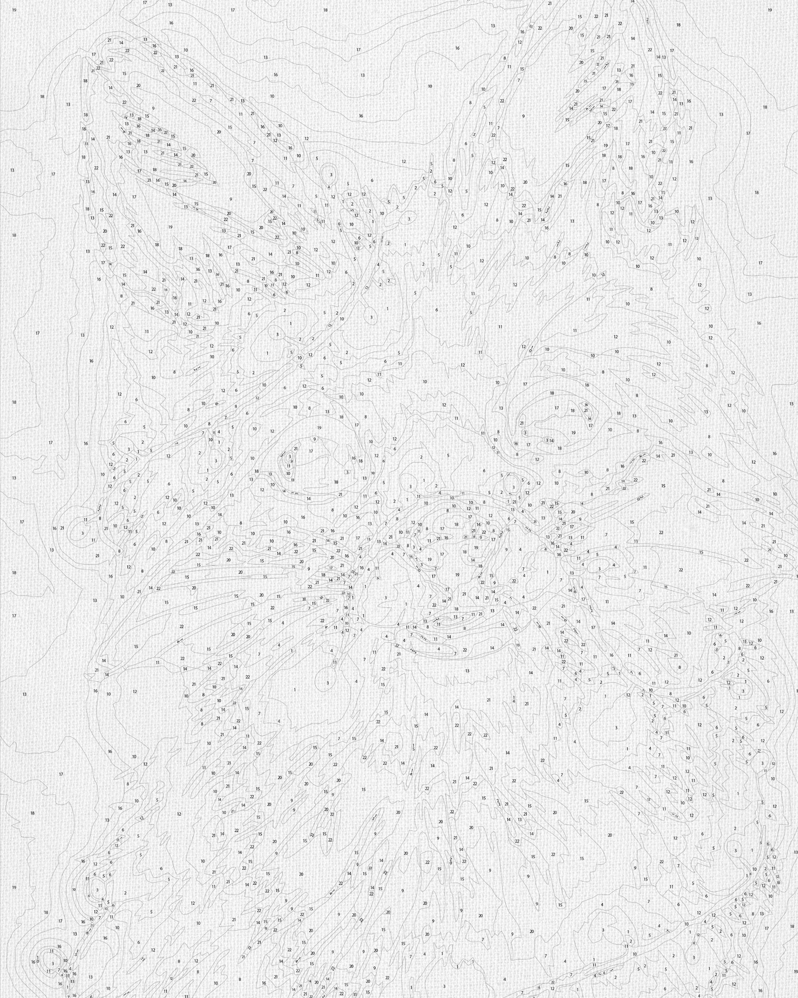 Paint by Numbers on a 40*50 cm frame – Animals. Fox cub in a garland LW 380