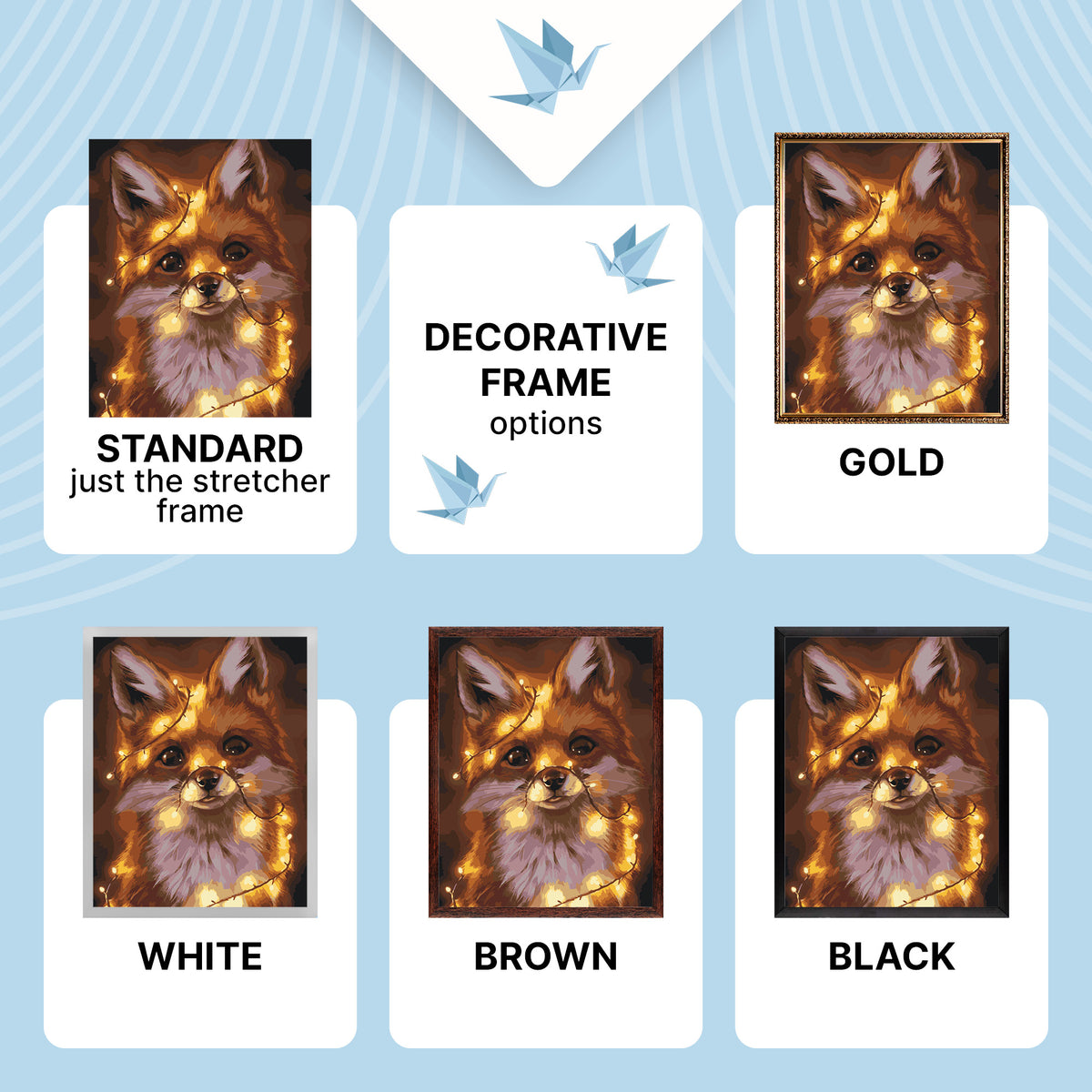 Paint by Numbers on a 40*50 cm frame – Animals. Fox cub in a garland LW 380