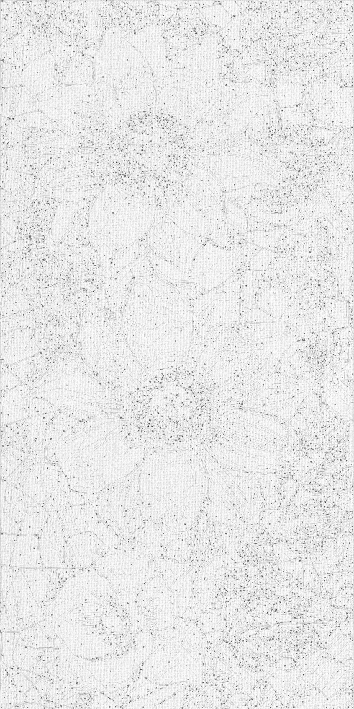 Paint by Numbers on a 40×80 cm Frame – Majestic Flowers with Metallic Paints – Flowers – LW 5103