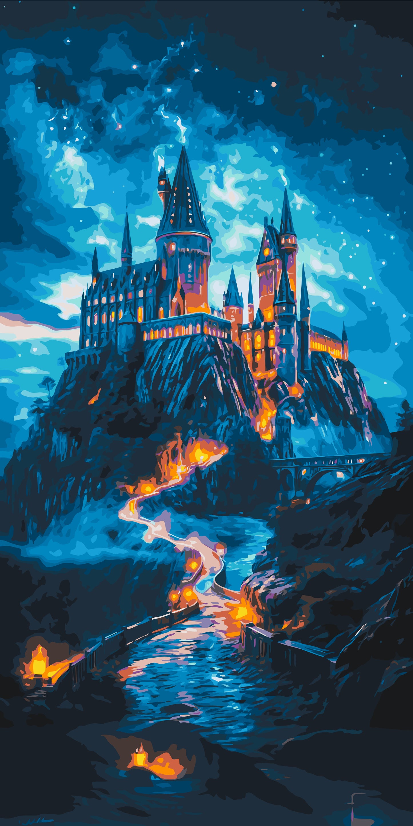 Paint by Numbers on a frame 40*80 cm Hogwarts LW 5106
