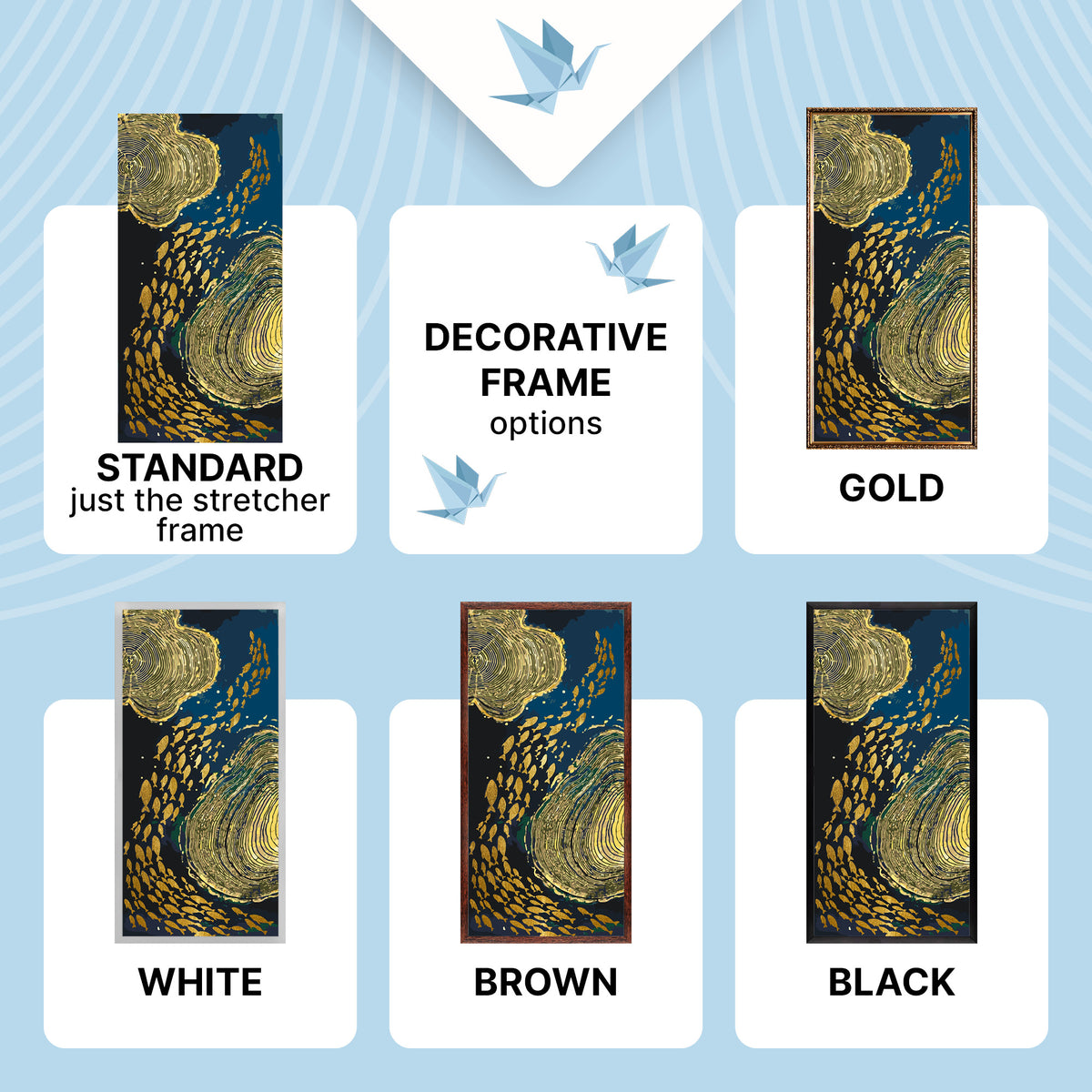 Paint by Numbers on a 40×80 cm Frame – Abstraction with Metallic Paints – LW 5107