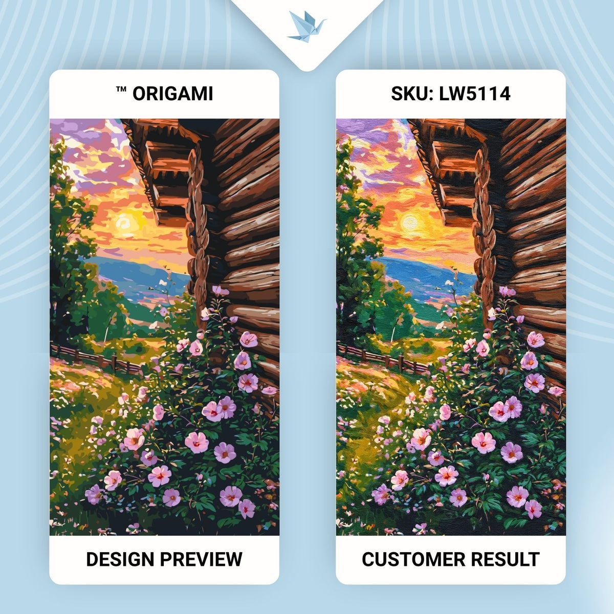 Paint by Numbers on a 40×80 cm Frame – Floral Summer Evening – Landscape/Flowers – LW 5114