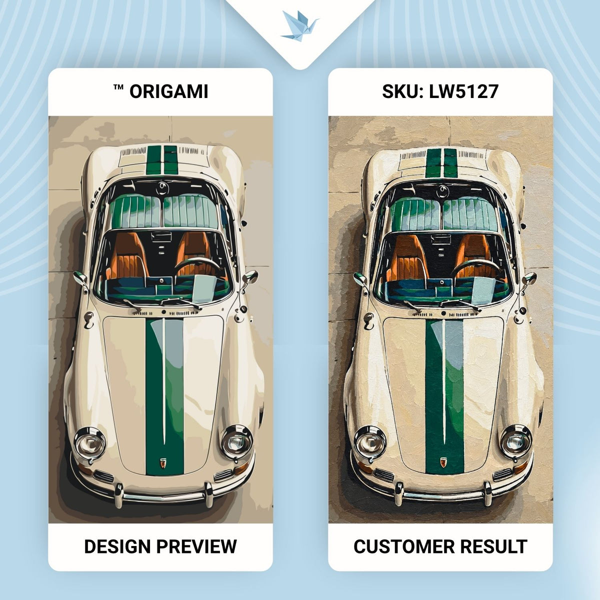 Paint by Numbers on a 40×80 cm Frame – Porsche – Cars/Landscape – LW 5127