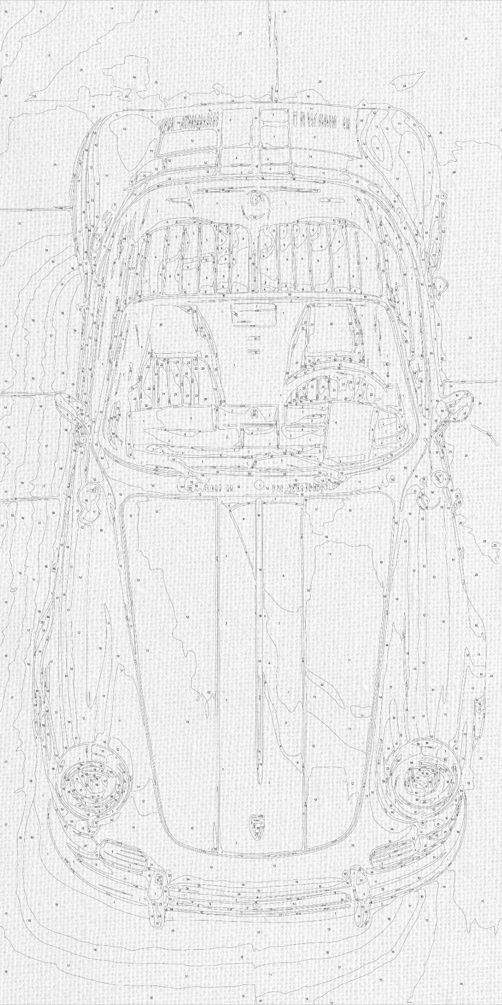 Paint by Numbers on a 40×80 cm Frame – Porsche – Cars/Landscape – LW 5127