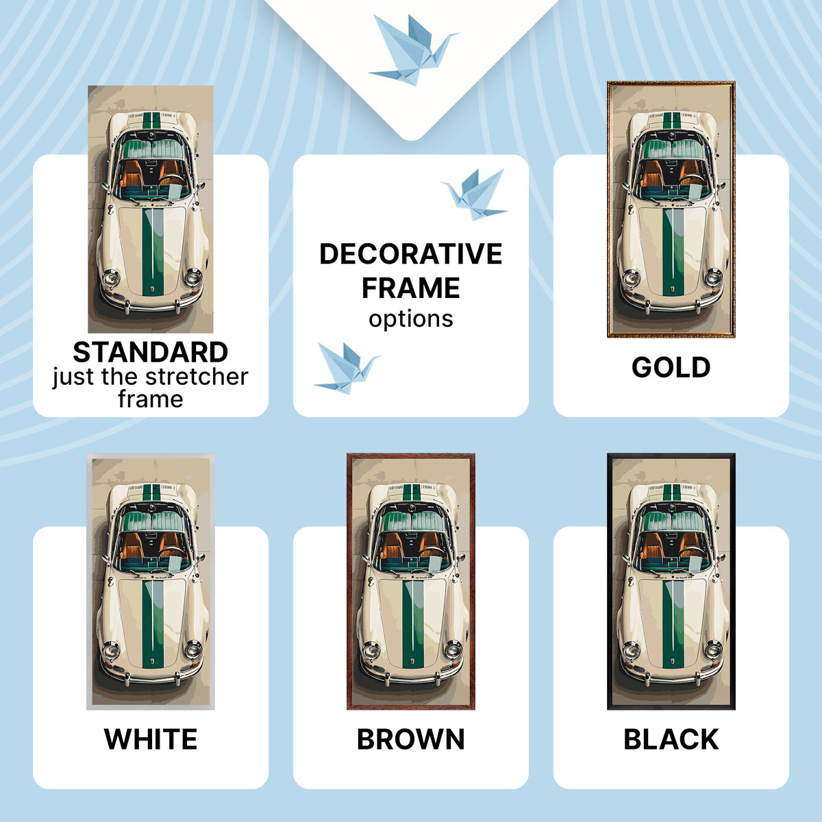 Paint by Numbers on a 40×80 cm Frame – Porsche – Cars/Landscape – LW 5127