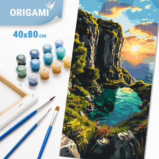 Paint by Numbers on a 40x80 cm frame - Evening Bay - Landscape - LW 5129