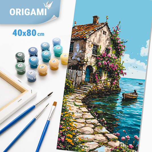 Paint by Numbers on a 40x80 cm frame - Summer in Provence - Landscape - LW 5131
