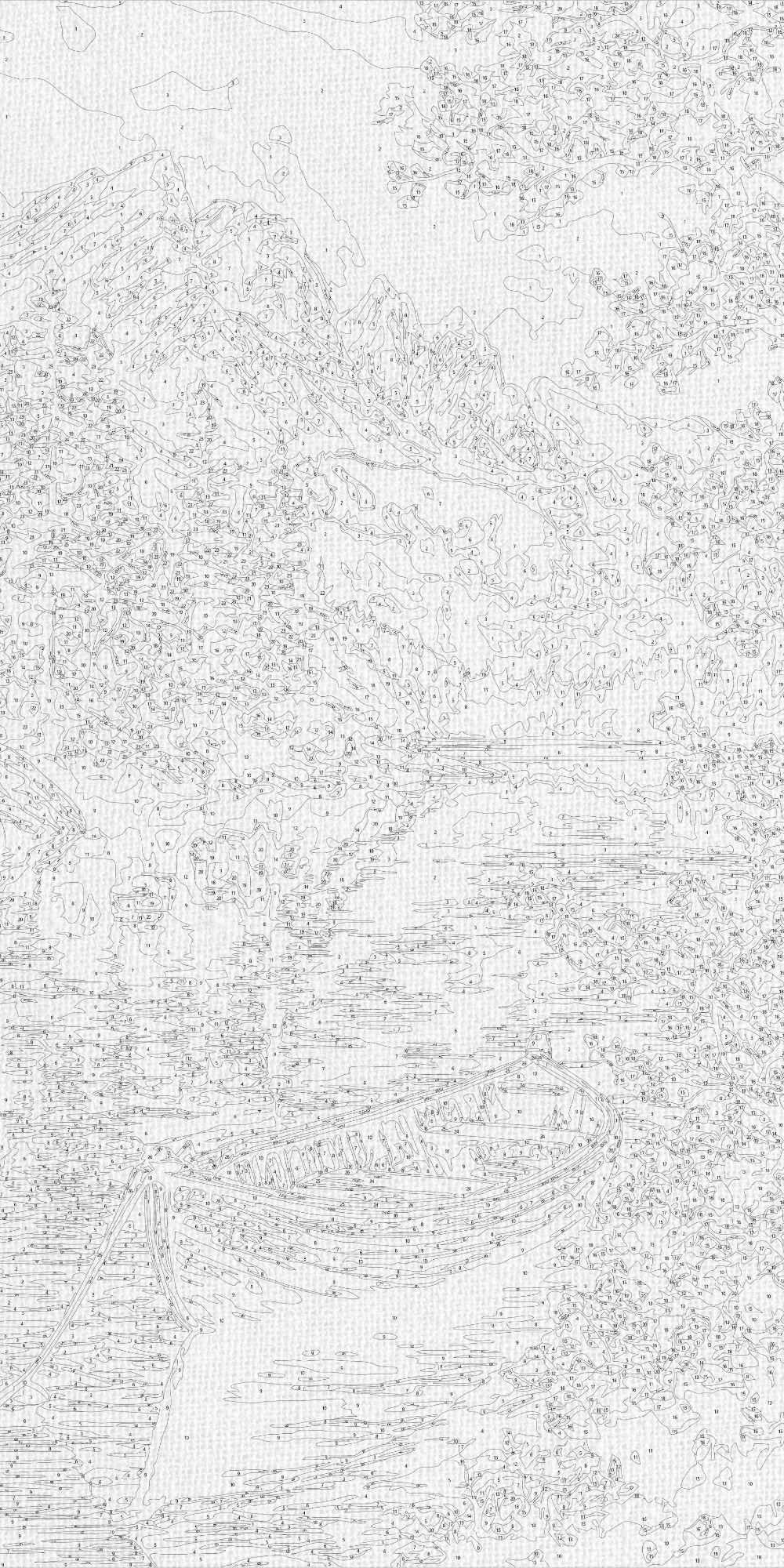 Maľovanie podľa čísel na ráme 40*80 cm - Alpské ráno - Krajinka - LW 5132