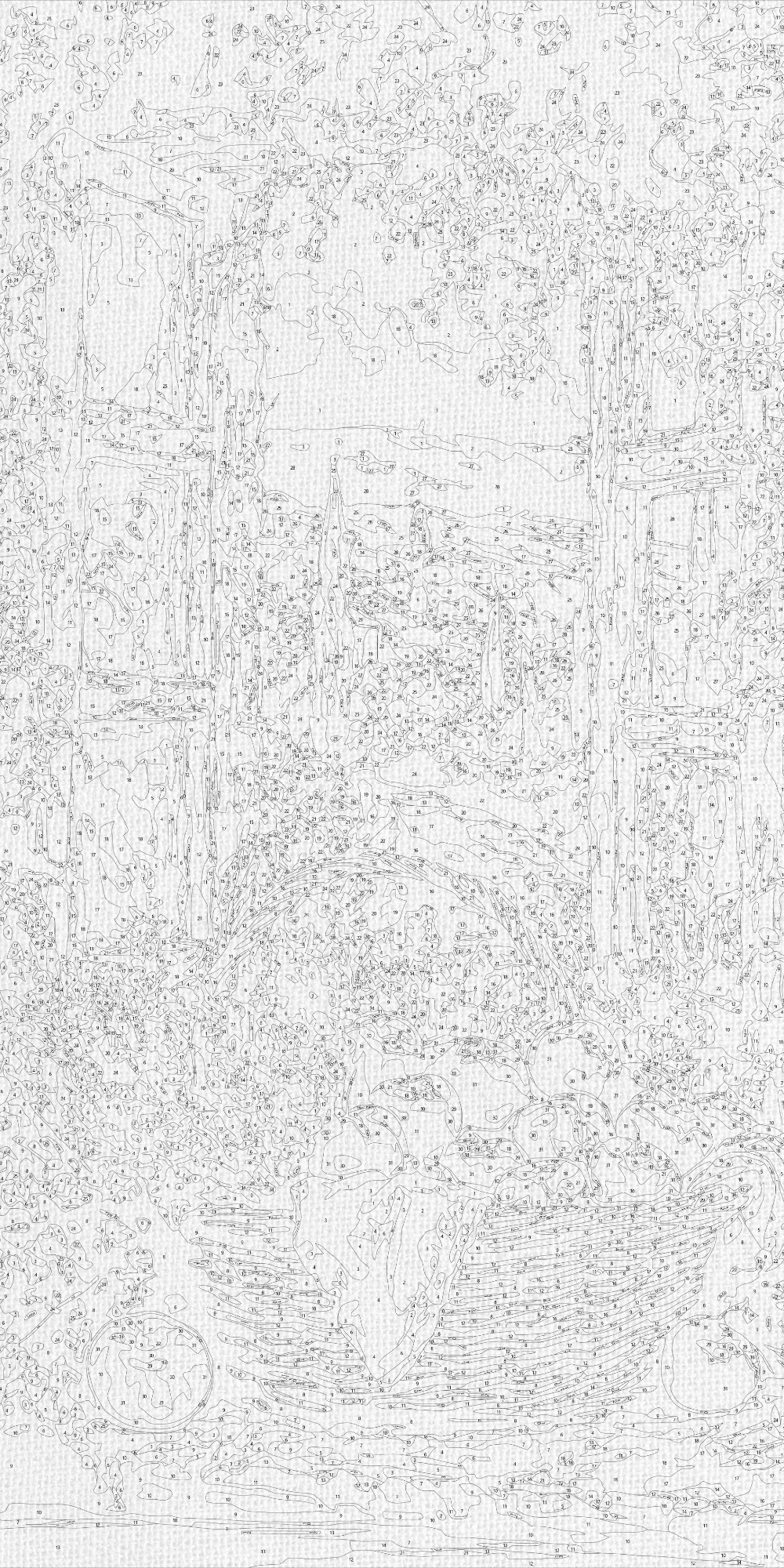 Maľovanie podľa čísel na ráme 40*80 cm - Ovocný košík - Krajinka - LW 5133