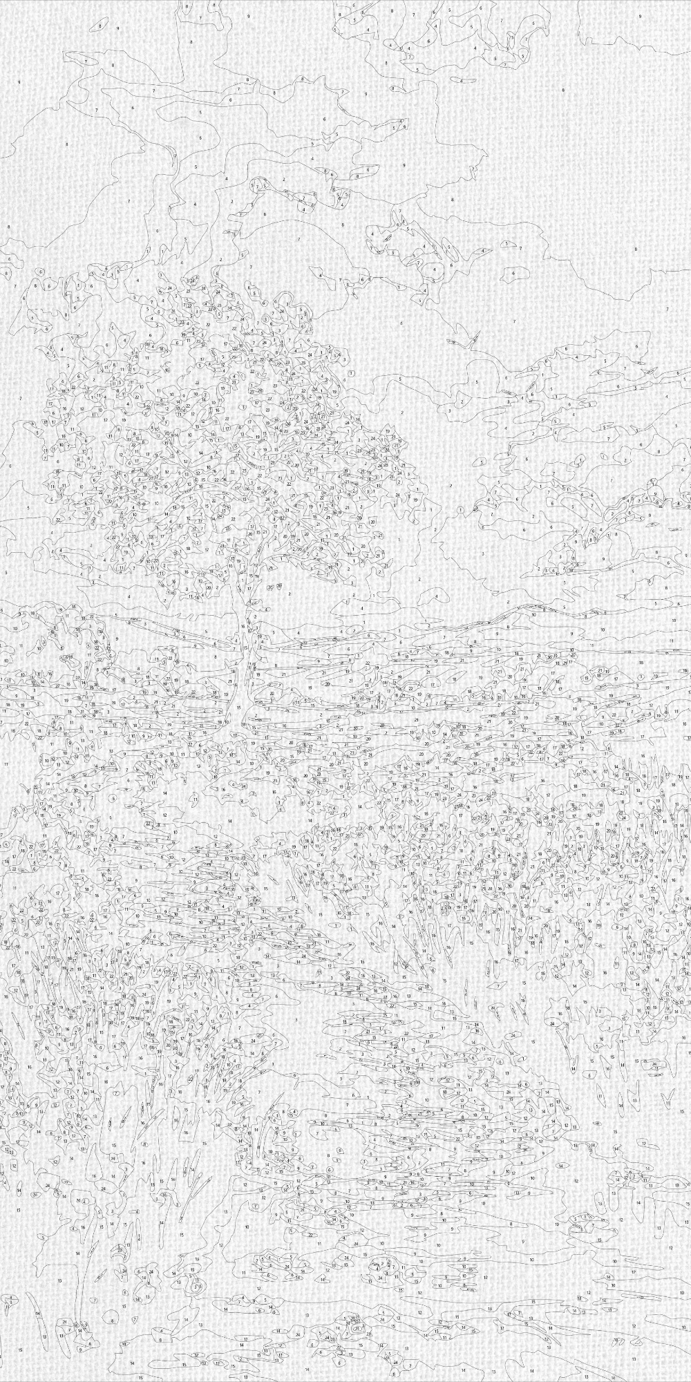 Maľovanie podľa čísel na ráme 40*80 cm - Cesta za snom - Krajinka - LW 5137