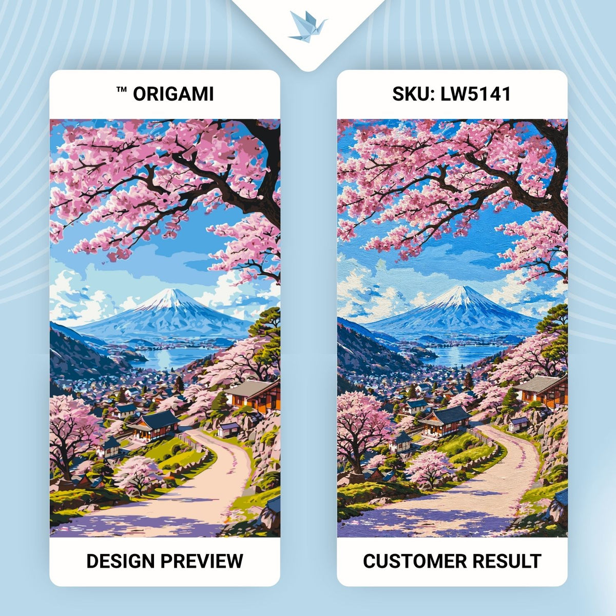 Paint by Numbers on a 40×80 cm Frame – Beauty of Japanese Sakura – Landscape – LW 5141