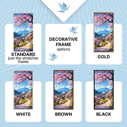 Paint by Numbers on a 40×80 cm Frame – Beauty of Japanese Sakura – Landscape – LW 5141