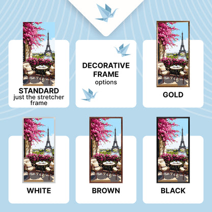 Paint by Numbers on a 40×80 cm Frame – Morning in Paris – Landscape/Flowers – LW 5145