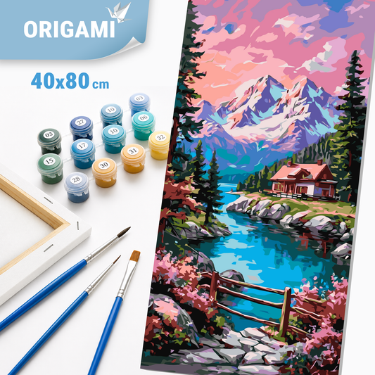 Paint by Numbers on a 40x80 cm frame - Peace of the Peaks - Landscape - LW 5146