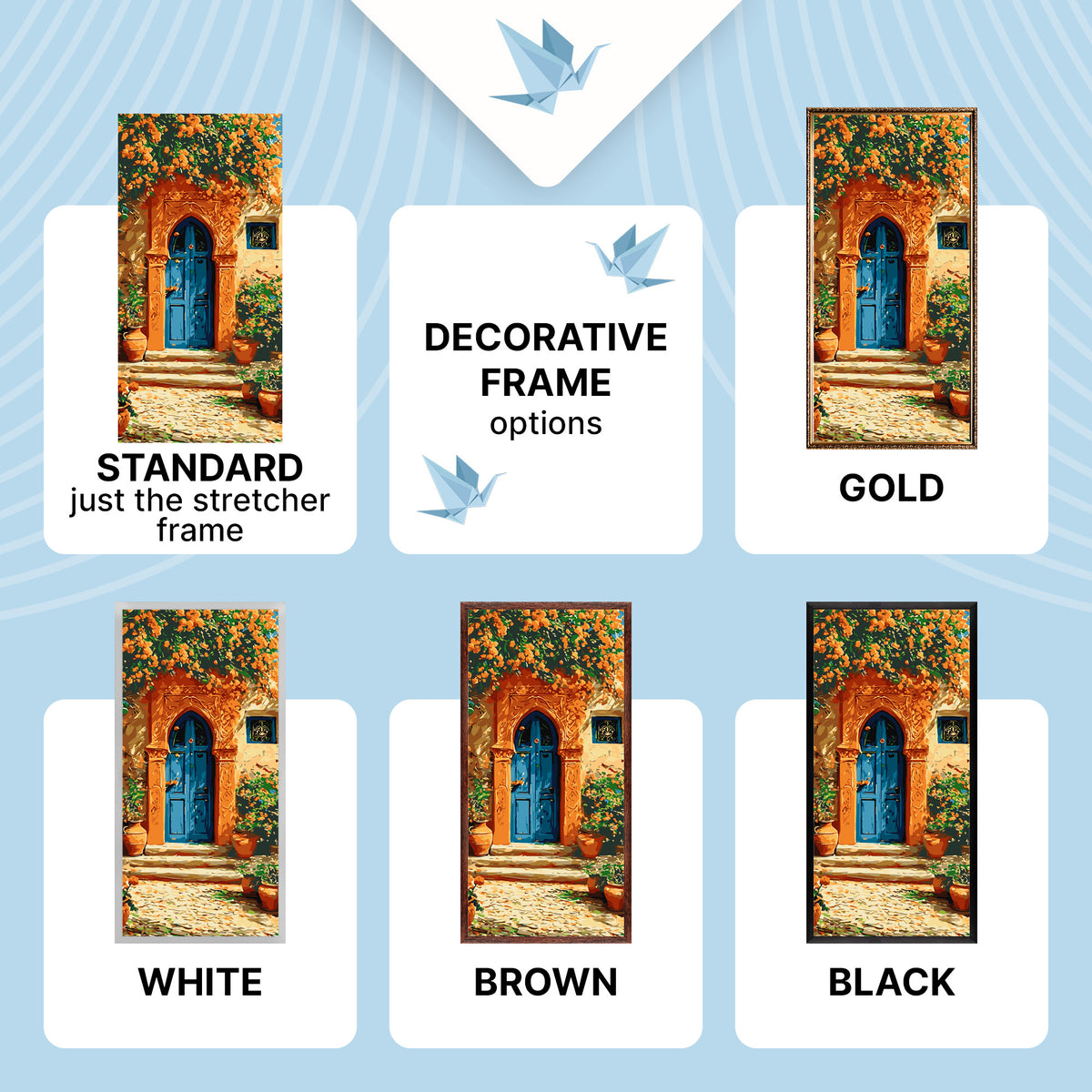 Paint by Numbers on a 40×80 cm Frame – Provençal Mood – Landscape/Flowers – LW 5147