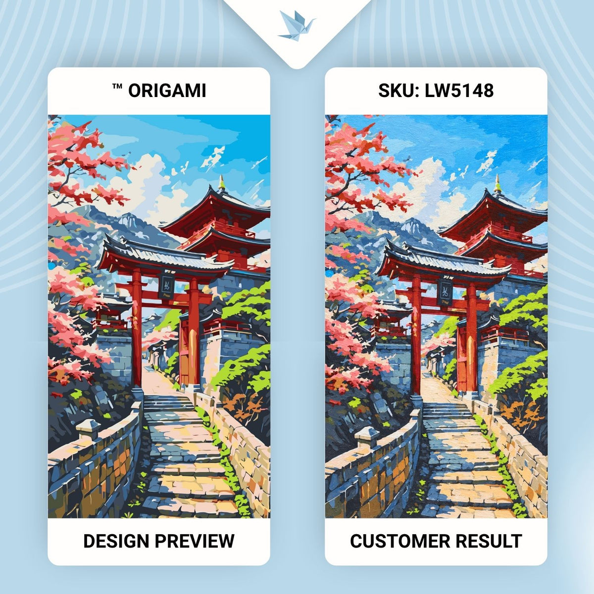Paint by Numbers on a 40×80 cm Frame – Japanese Spring – Landscape – LW 5148