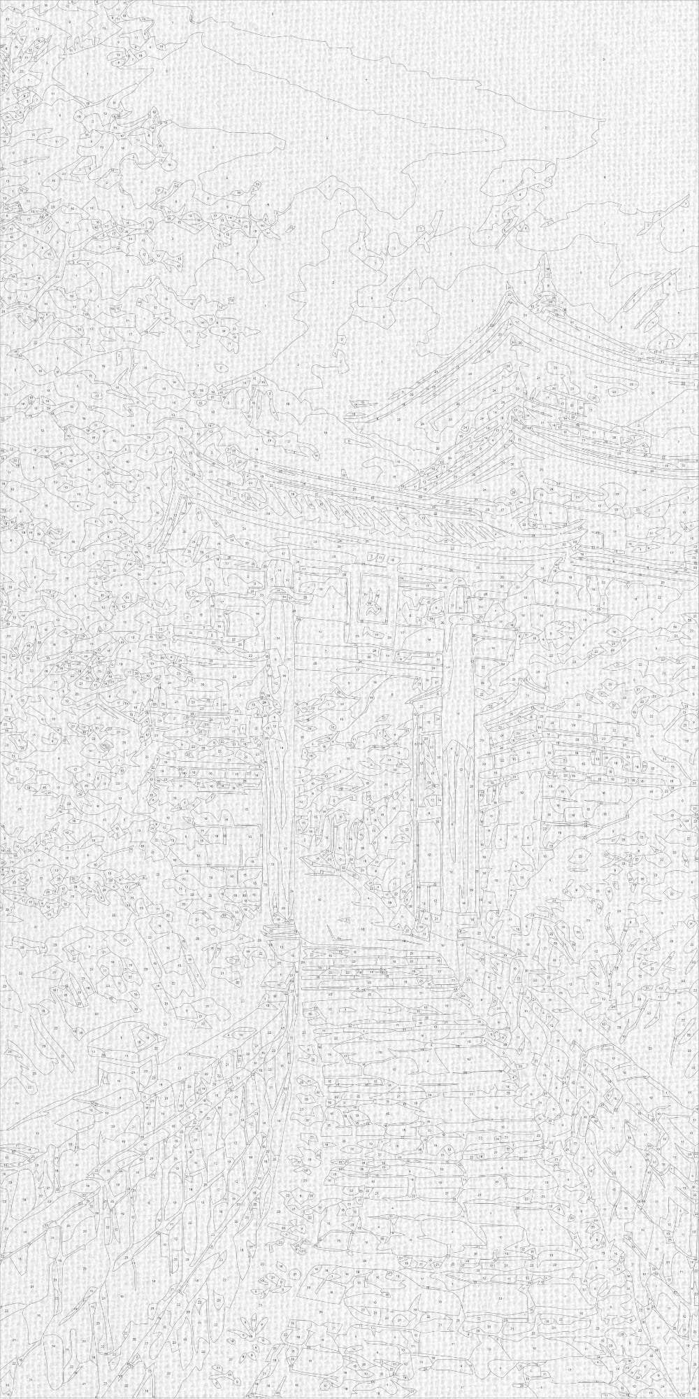 Paint by Numbers on a 40×80 cm Frame – Japanese Spring – Landscape – LW 5148
