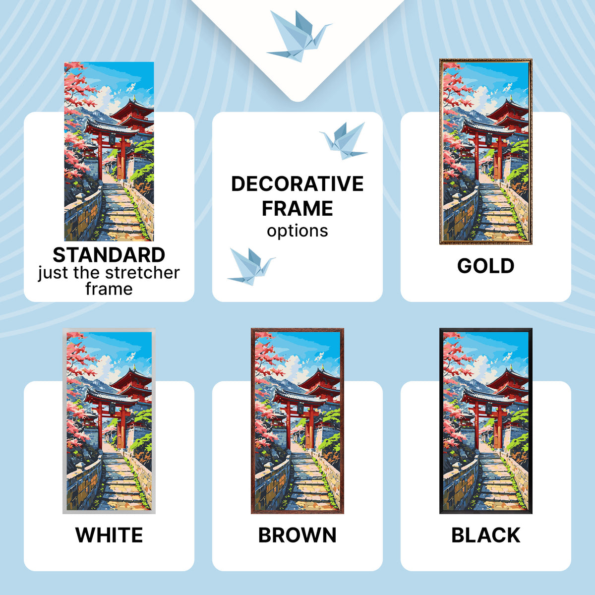 Paint by Numbers on a 40×80 cm Frame – Japanese Spring – Landscape – LW 5148
