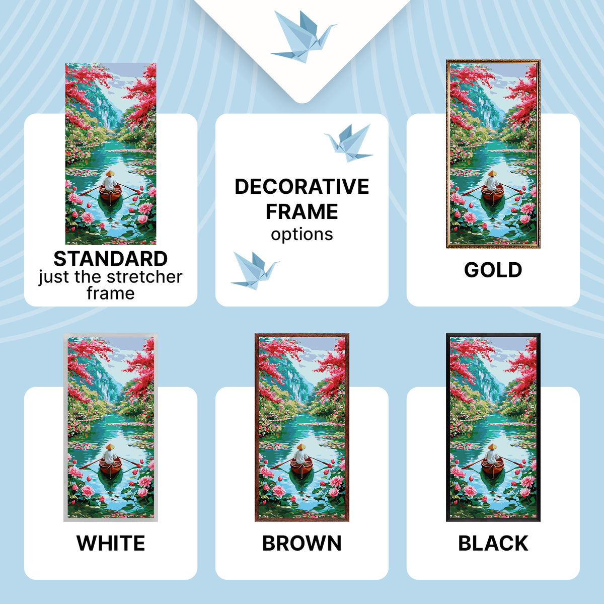 Paint by Numbers on a 40×80 cm Frame – Peace of the East – Landscape – LW 5149