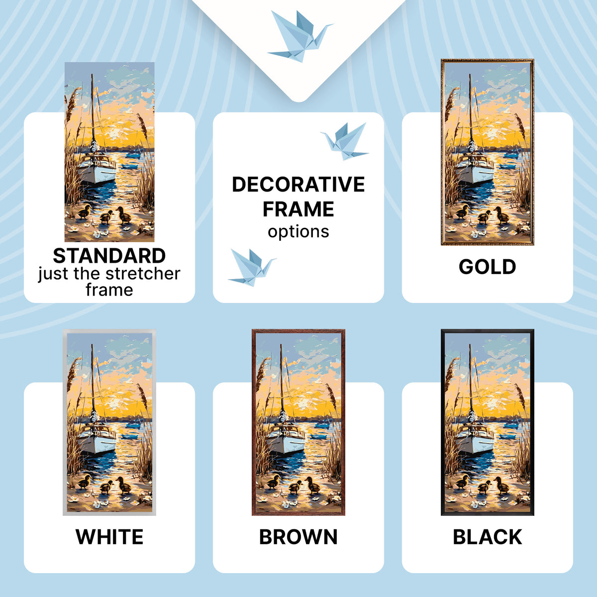 Paint by Numbers on a 40×80 cm Frame – Summer Evening – Landscape/Animals – LW 5150