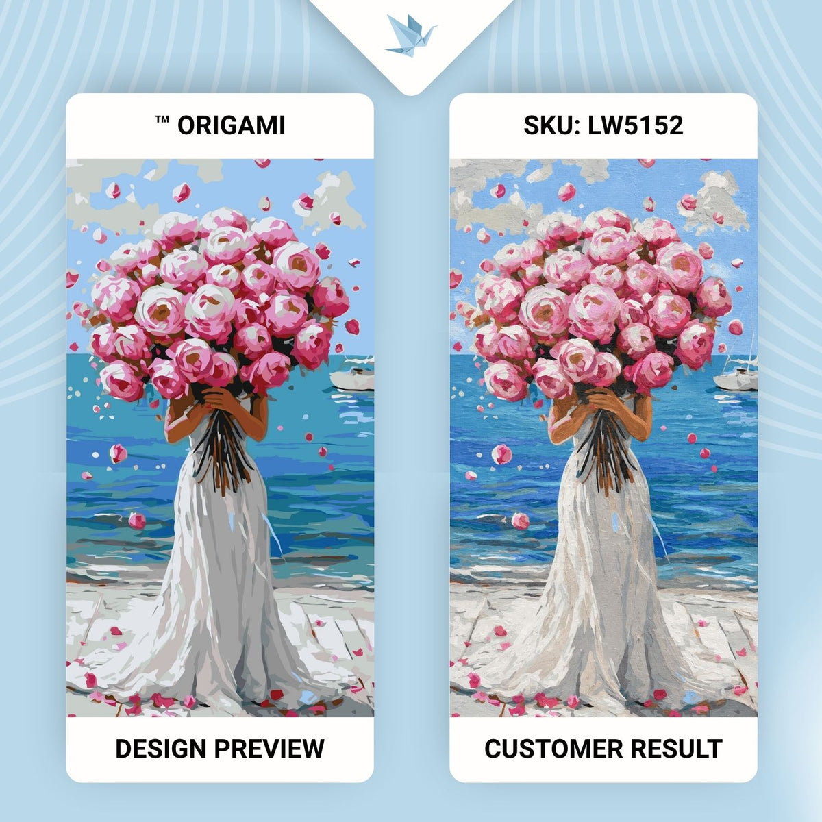 Paint by Numbers on a 40×80 cm Frame – Embrace of Roses – Flowers/People – LW 5152