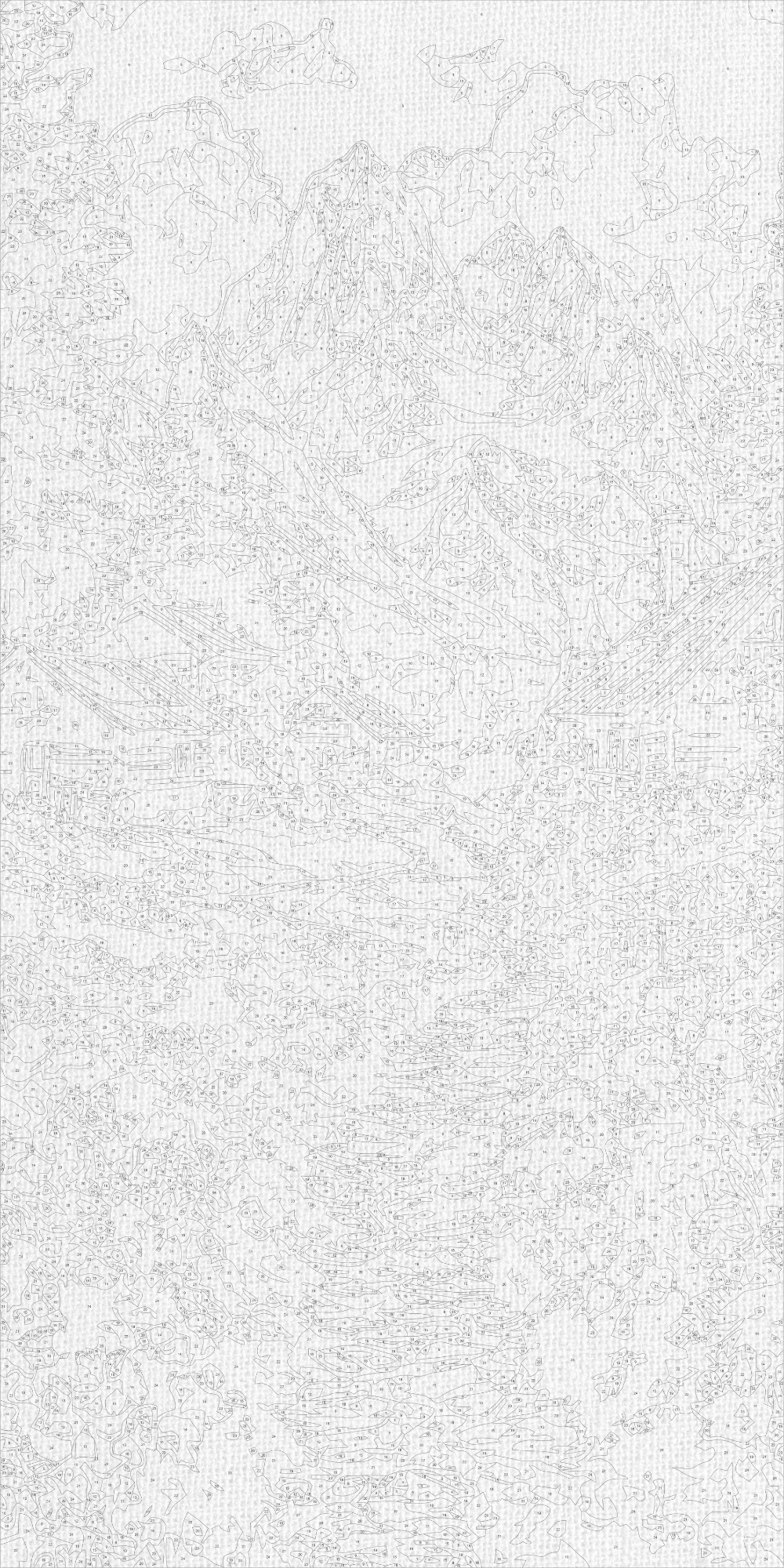 Maľovanie podľa čísel na ráme 40*80 cm - Cesta do hôr - Krajinka - LW 5162